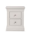 Clermont Bedside Cabinet - 2 Drawer - Soft Grey