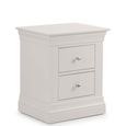 Clermont Bedside Cabinet - 2 Drawer - Soft Grey