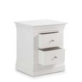 Clermont Bedside Cabinet - 2 Drawer - White