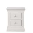 Clermont Bedside Cabinet - 2 Drawer - White