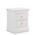 Clermont Bedside Cabinet - 2 Drawer - White