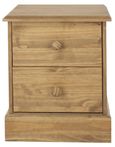 Cotswold Pine 2 Drawer Bedside Cabinet