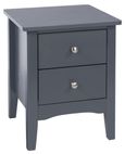 Como Blue Painted 2 Drawer Petite Bedside Cabinet