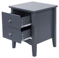 Como Blue Painted 2 Drawer Petite Bedside Cabinet