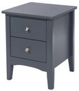 Como Blue Painted 2 Drawer Petite Bedside Cabinet