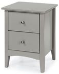 Como Grey Painted 2 Drawer Bedside Cabinet