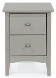 Como Grey Painted 2 Drawer Bedside Cabinet