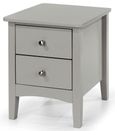 Como Grey Painted 2 Petite Drawer Bedside Cabinet