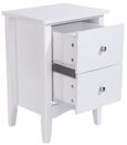 Como White Painted 2 Drawer Bedside Cabinet