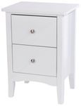 Como White Painted 2 Drawer Bedside Cabinet