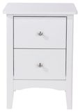 Como White Painted 2 Drawer Bedside Cabinet