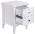 Como White Painted 2 Petite Drawer Bedside Cabinet