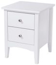 Como White Painted 2 Petite Drawer Bedside Cabinet