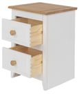 Capri White 2 Drawer Petite Bedside Cabinet