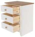 Capri White 3 Drawer Bedside Cabinet