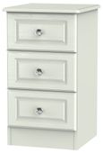 Crystal Cashmere 3 Drawer Bedside Cabinet