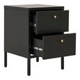 Dalby Bedside Cabinet - 2 Drawer - Metal - Black