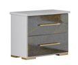 Dalia Grey Italian 2 Drawer Bedside Cabinet