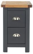 Dunkeld Blue 2 Drawer Petite Bedside Cabinet