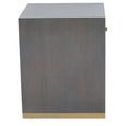 Deskey Bedside Table - 1 Drawer - Grey Faux Shagreen