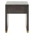 Deskey Bedside Table - 1 Drawer - Grey Faux Shagreen