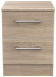 Devon Oak Effect 2 Drawer Bedside Cabinet