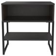 Diego Black Bedside Table
