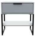 Diego Grey 1 Drawer Bedside Table