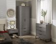 Diego Grey 1 Drawer Midi Bedside Table