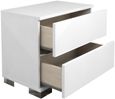 Dream Bedside Cabinet - 2 Drawer - White