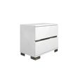 Dream Bedside Cabinet - 2 Drawer - White
