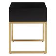 Dumas Bedside Table - 1 Drawer - Square - Black and White