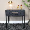 Bedside Table - 1 Drawer - Black