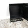 Bedside Cabinet - 1 Door - Black Mango Wood