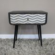 Bedside Cabinet - 1 Drawer - Black Mango Wood
