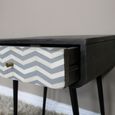 Bedside Cabinet - 1 Drawer - Black Mango Wood
