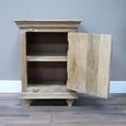 Bedside Cabinet - 1 Door - Carved Mango Wood - Narrow