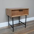 Bedside Table - 1 Drawer - Fir Wood
