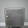 Bedside Cabinet - 1 Door - Grey Metal Mesh