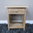 Bedside Table - 1 Drawer - Teak Wood