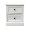 Elise Bedside Cabinet - 2 Drawer - Pearl White