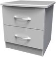 Eve Grey 2 Drawer Bedside Cabinet