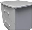 Eve Grey 2 Drawer Bedside Cabinet with Lock