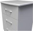 Eve Grey 3 Drawer Bedside Cabinet