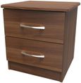 Eve Walnut Effect 2 Drawer Bedside Cabinet