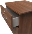 Eve Walnut Effect 2 Drawer Bedside Cabinet with Lock