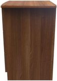 Eve Walnut Effect 3 Drawer Bedside Cabinet with Lock