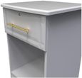 Faye Grey 1 Drawer Bedside Cabinet with Lock