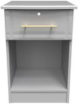 Faye Grey 1 Drawer Bedside Cabinet with Lock