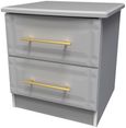 Faye Grey 2 Drawer Bedside Cabinet